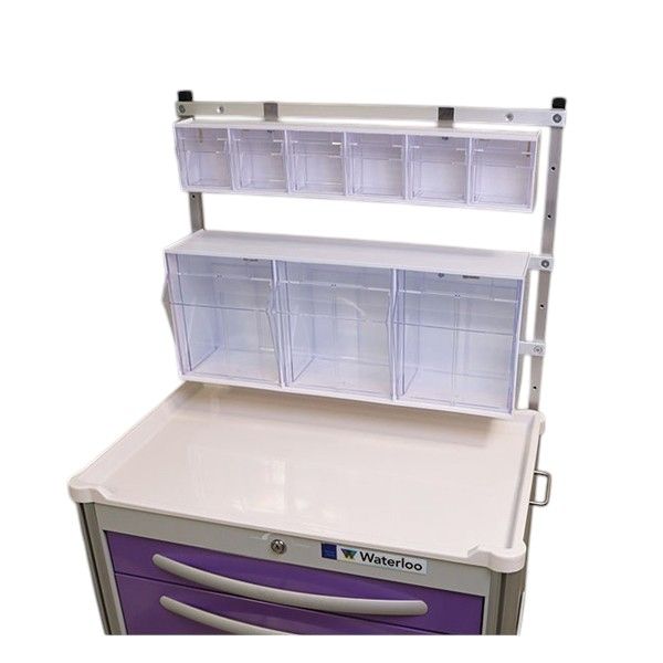 6 Unit Clear Plastic Tilt Bin Accessory