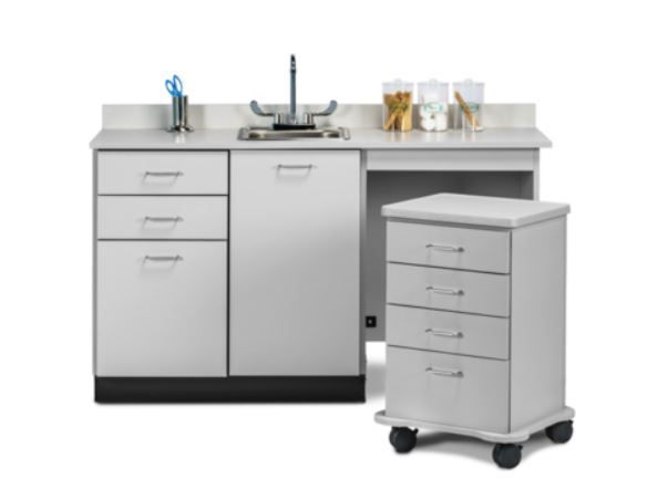 60 in Medical Base Cabinet with Storage Supply Cart