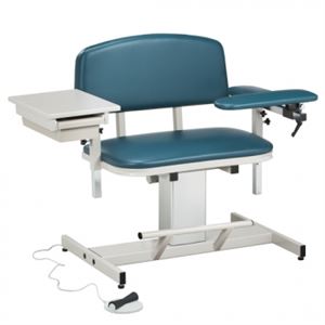 Bariatric Power Blood Drawing Chair Padded Arm  Drawer