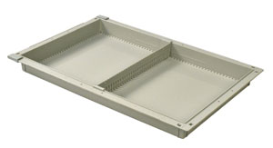 2in Gray Tray with 1 Short Divider