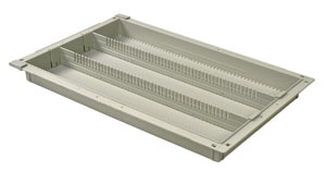 2in Gray Tray with 2 Long Dividers