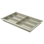2in Gray Tray with 2 Long and 1 Short Dividers