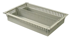 4in Gray Tray with 1 Long Divider