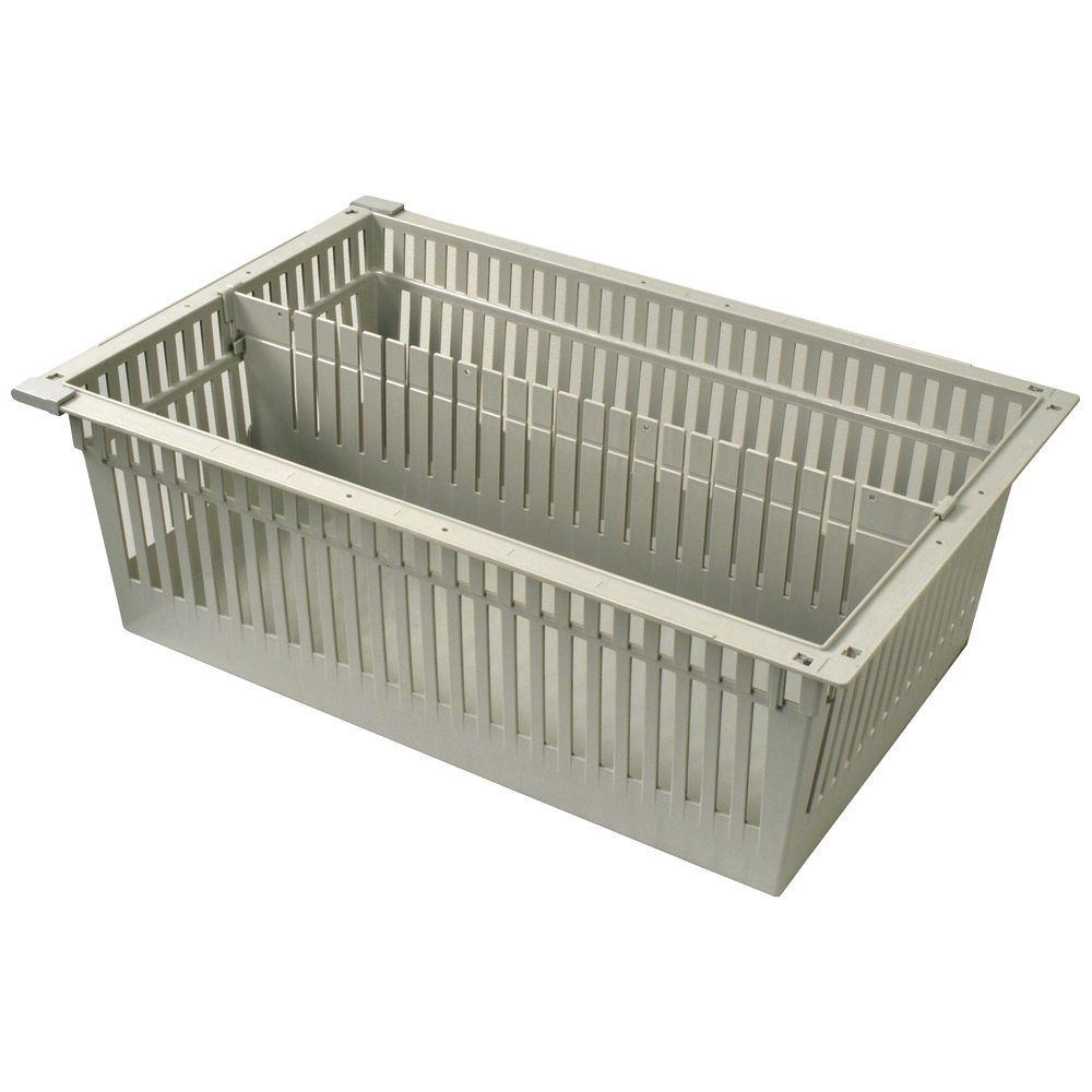 8in MedStor Max Plastic Bin Tray 1 Long Divider