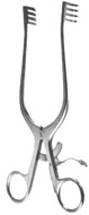 Adson Retractor 7-1/2 in Sharp, 4x4 Teeth, 3/4in x 3/4in, Angeled Arms
