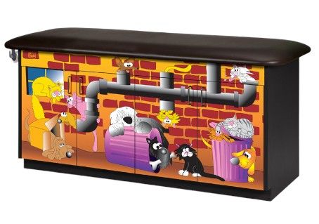 Alley Cats & Dogs Flat Top Pediatric Treatment Table