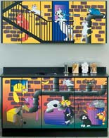 Alley Cats  Dogs Themed Pediatric Cabinet Set