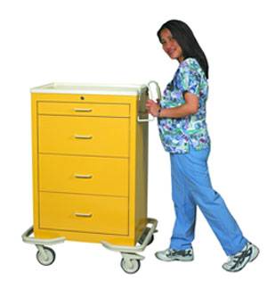 Aluminum 4 Drawer Isolation Cart w/ Key Lock