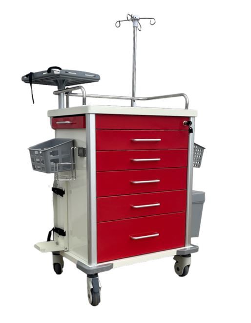 Aluminum Alloy Crash Cart with Accessory Package