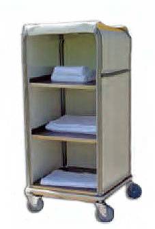 Aluminum Enclosed Clean Linen Cell Cart - 3 Shelves