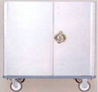 Aluminum Enclosed Linen Cart w/ Locking Doors