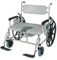 Bariatric Wheeled Shower Commode Chairs Wide Seat