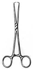 Barrett Uterine Tenaculum Forceps, 7in