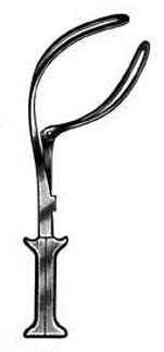 Barton Obstetrical Forceps, 14in, One Hinged Blade