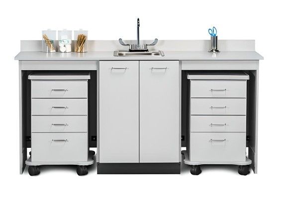 Base Cabinet 2 Doors  2 Supply Carts