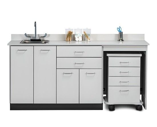72in Base Cabinet 4 Doors 2 Drawers  Cart Port