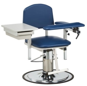 Blood Drawing Chair Padded Flip Arm and Drawer