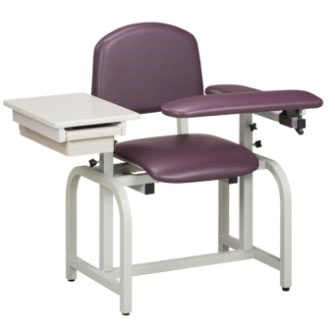 Blood Drawing Chair Padded Flip Arm and Drawer