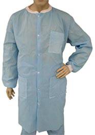 Blue SMS Polypropylene Lab Coats