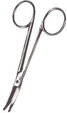 Bowman Scissors, Curved, Probe Points, 4-1/2in