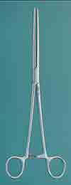 Bozeman Uterine Dressing Forceps, Straight, 10in