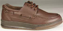 Brown Men's Lace Diabetic Boat Shoes