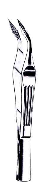 Carmalt (Walter) Splinter Forceps, Angled, 4-3/4 in