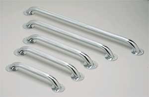 Chrome Grab Bars 12 in. Long Knurled Chrome