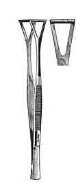 Collin-Duval Lung Grasping Forceps, w/ 1 in Wide Jaws, 8 in