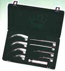 Combination Macintosh & Miller Laryngoscope Set - 10 Blades
