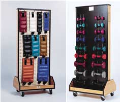 Accessorized Mobile Weight Rack