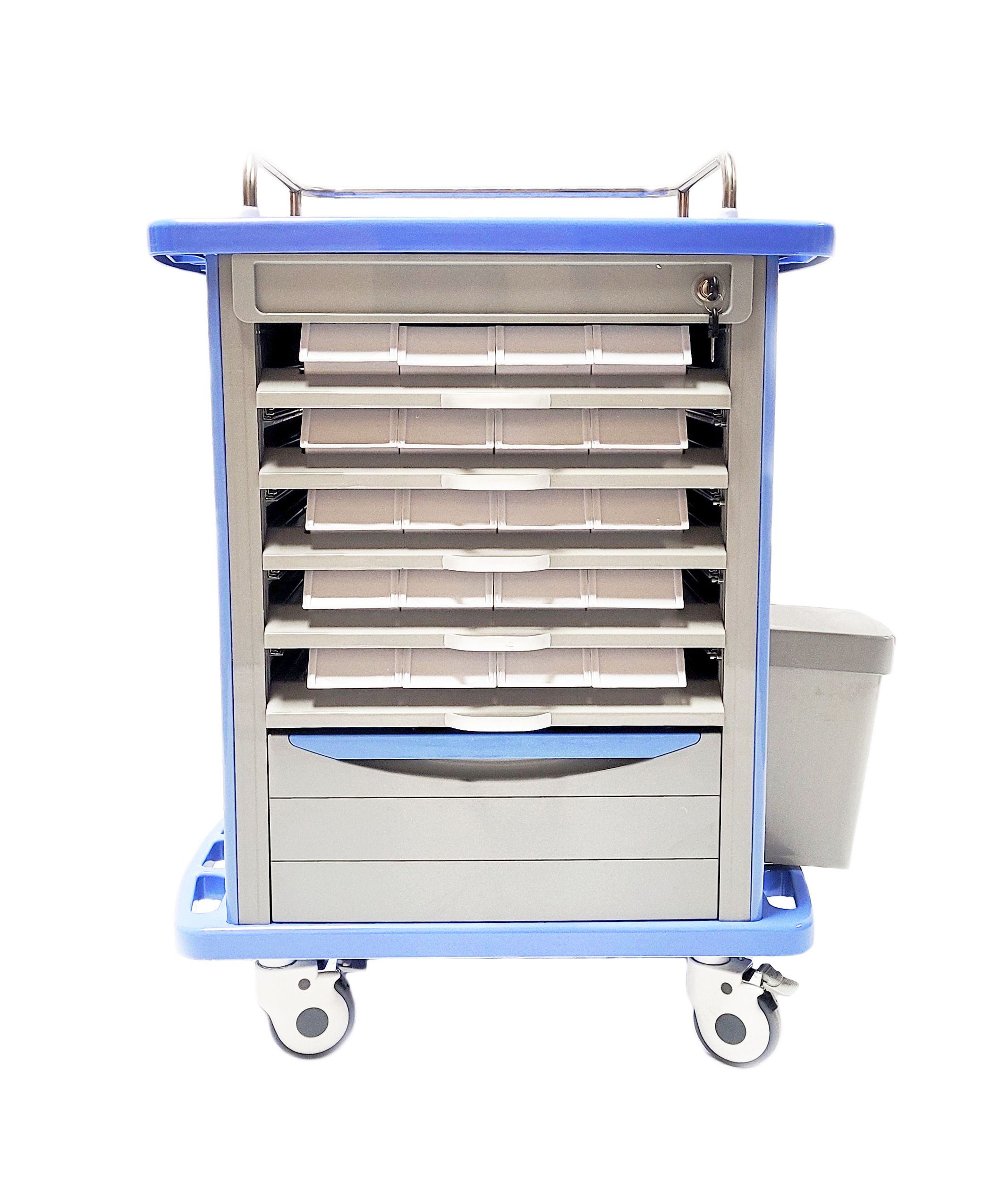 Compact ABS Medication Cart w/ Accessories
