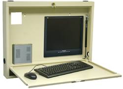 Compact, Steel Wall Mounted Computer Desk