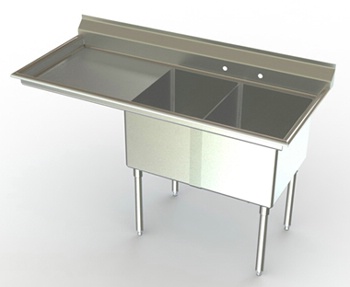 Compartment Sink w/ Left Drainboard (Economy Model