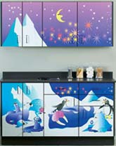 Cool Pads Themed Pediatric Exam Room Cabinet Set