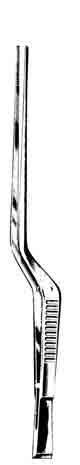 Cushing Forceps, Bayonet Shape, 1x2 Teeth, 7 in