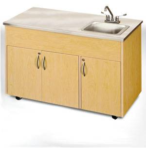 Deep Basin Portable Sink Storage  Stainless Steel Top