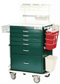 Deluxe Six Drawer Workstation Cart