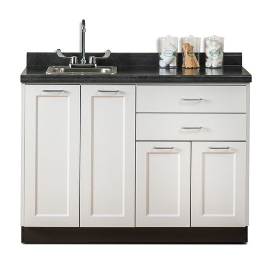 Designer 48in Base Cabinet 4 Doors 2 Drawers Postform