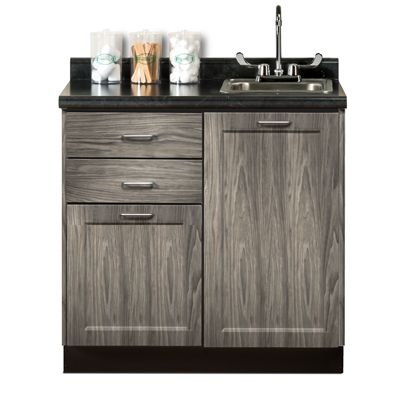 Designer Wood Grain 36in Base Cabinet 2 Doors 2 Drawers