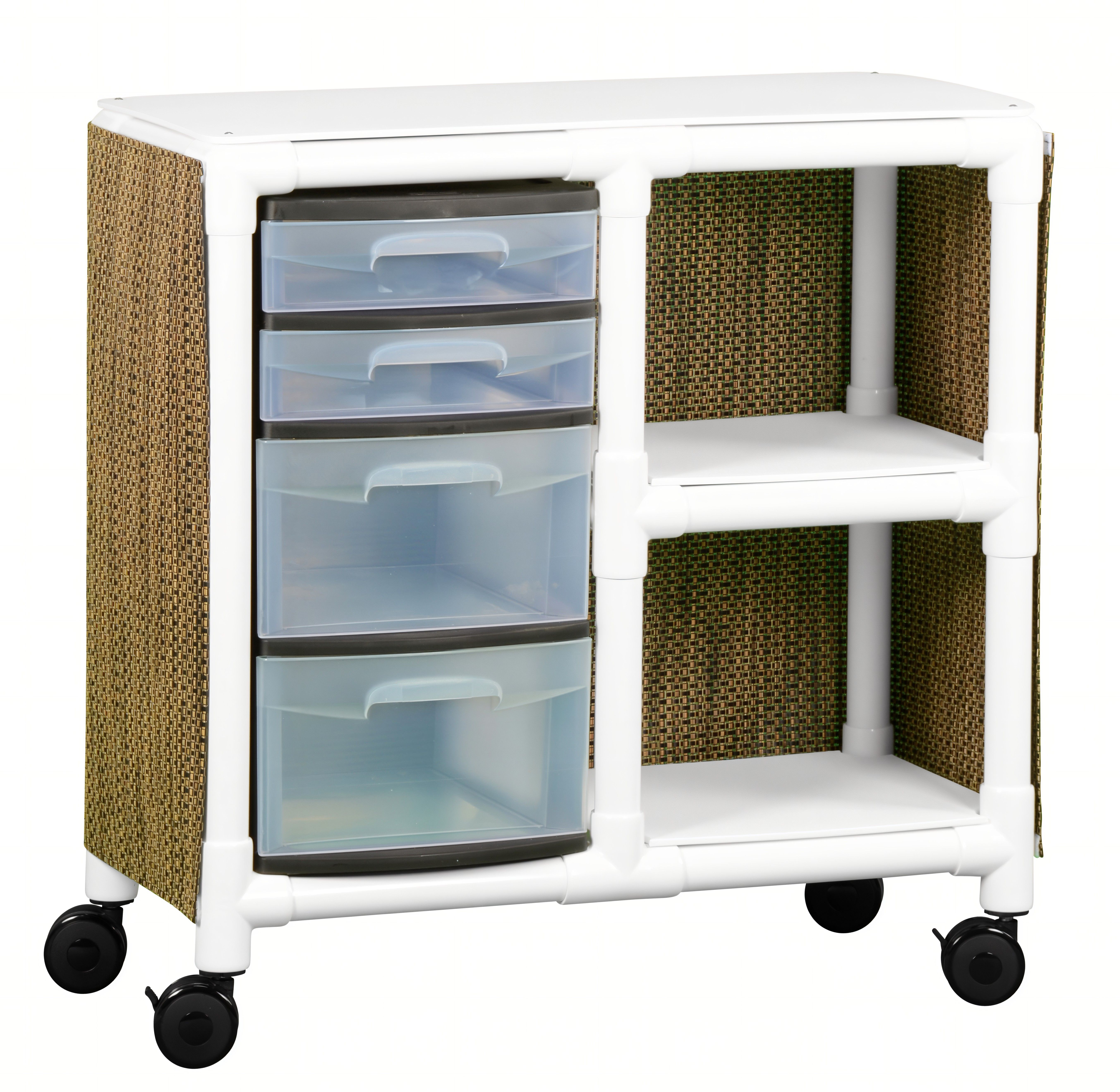 Dialysis Cart w/ 4 Drawers & 2 Shelves