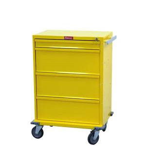 Tall Isolation Procedure Cart Key Lock  4 Drawers