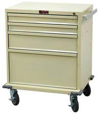 4-Drawer Medical Treatment Cart w/ Key Lock