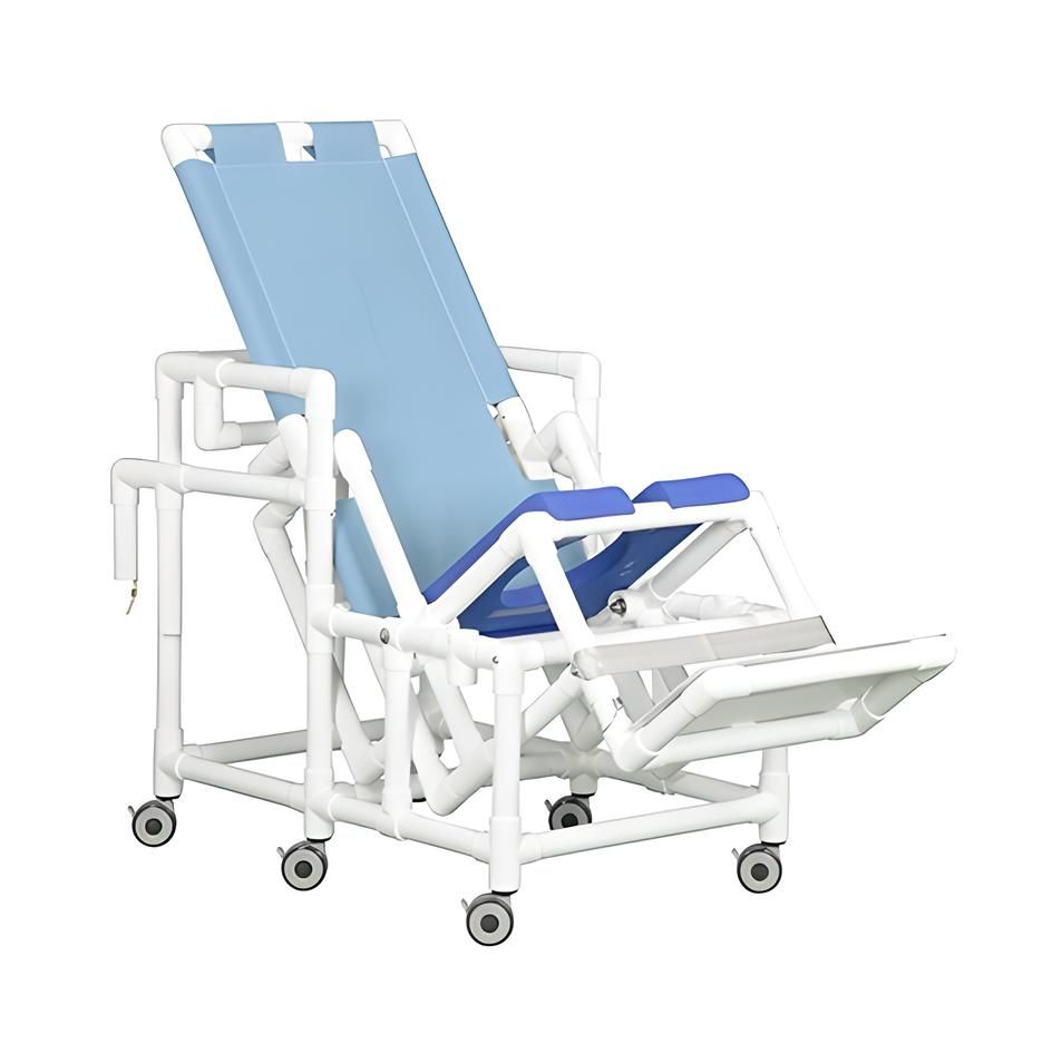 8 Position Tilt Shower Chair wSoft Seat  ADJ Footrest 300 LB CAP