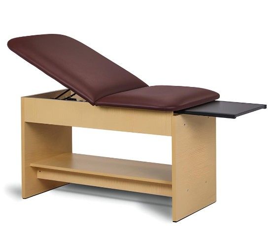 Space Saver Panel Exam Table w/ Shelf & Extending Leg Rest