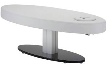 Everest Oval Single Pedestal Electric Lift Table