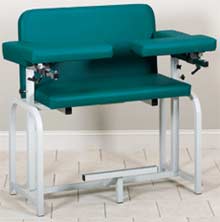 Extra-Tall & Wide Phlebotomy Chair w/ Flip-Arms