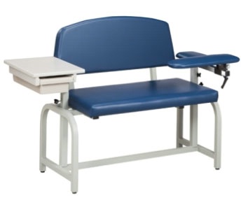 Extra-Wide, Blood Chair w/ Padded Flip Arm and Drawer