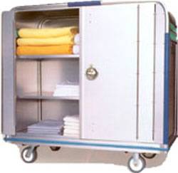 Fiberglass Security Cart w/ Bi-Fold Lockable Doors