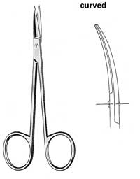Fine Iris Surgical Scissors Curved BL/BL